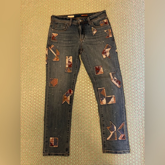 2 for $40 ✨ Pilcro and the Letterpress (Anthropologie) patchwork jeans - Picture 2 of 4